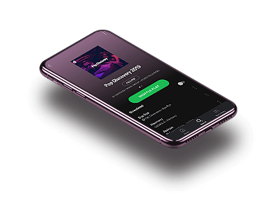 Phone Playing Spotify Playlist
